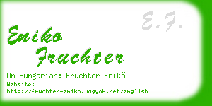 eniko fruchter business card